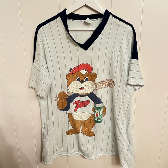 Vintage Other - *RARE* Vintage Teddy Bear 7up Baseball T-shirt! (